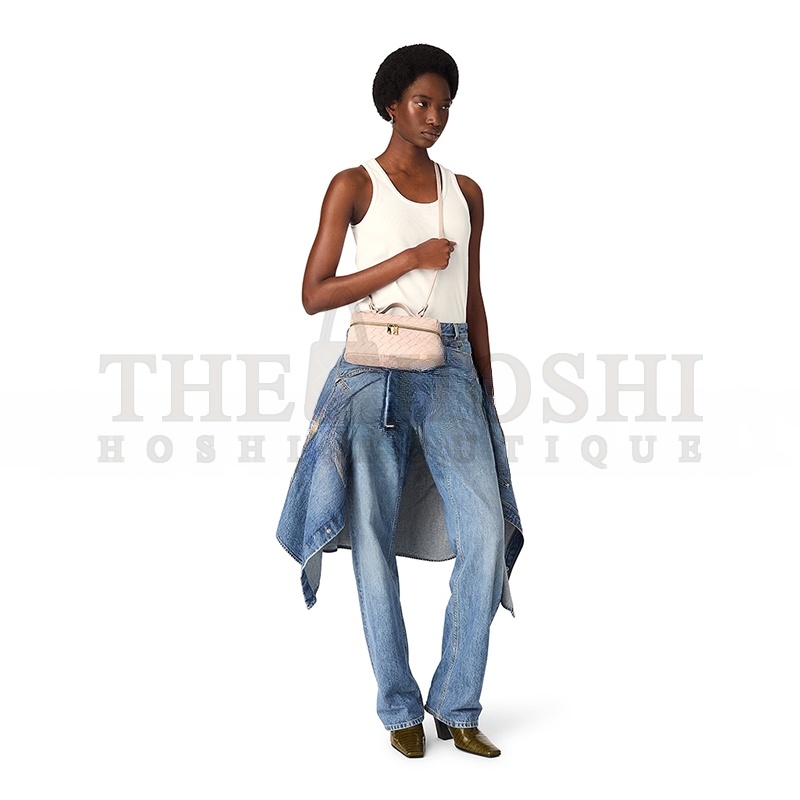 B0tt*ga Ven*ta BANG BANG INTRECCIATO LEATHER VANITY CASE 789109V3IV16805 (22*12.5*5cm) Master Quality