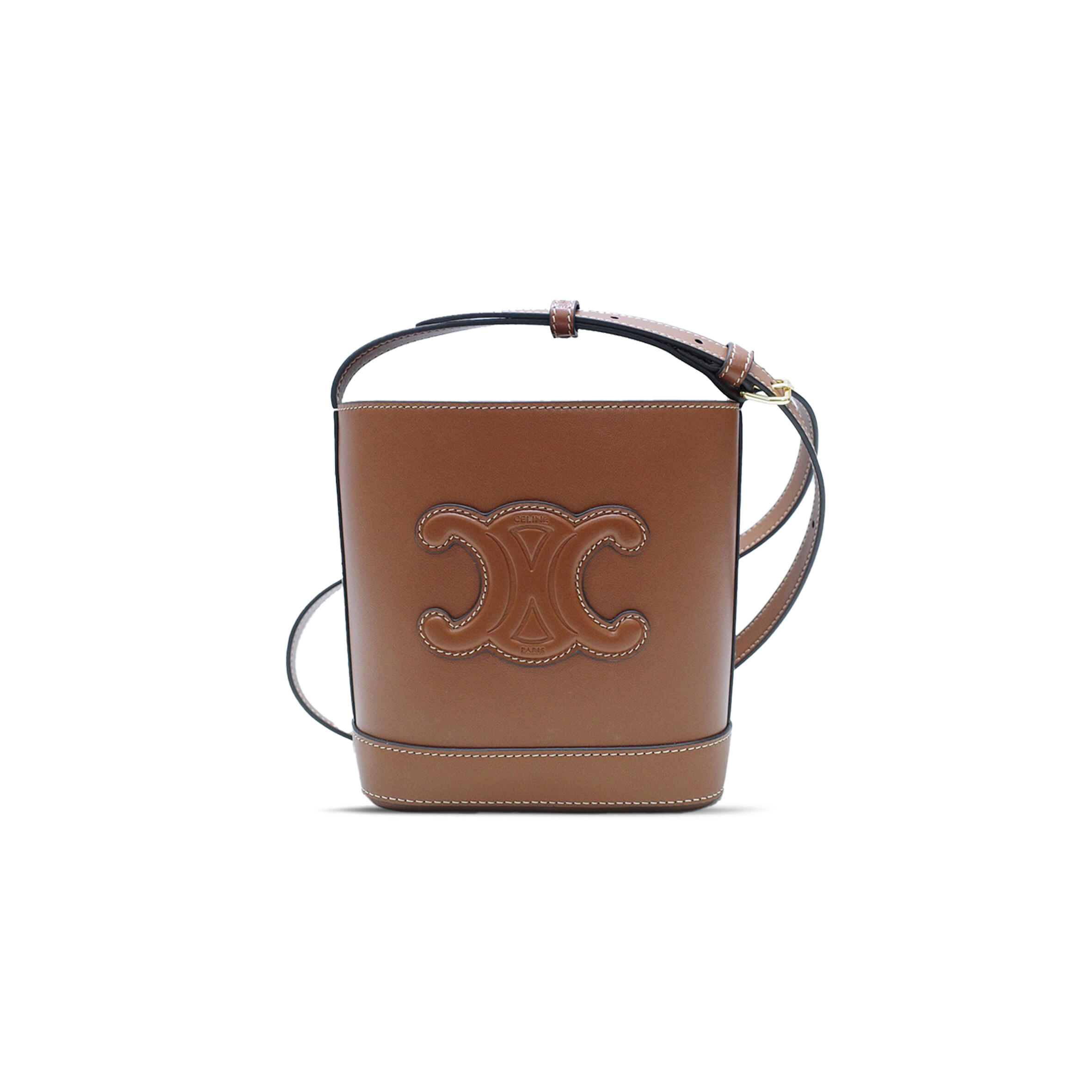Ce1i*e MINI BUCKET BAG IN CUIR TRIOMPHE SMOOTH COWHIDE 1004333DU3.05LS (19.5*16*7cm) Master Quality