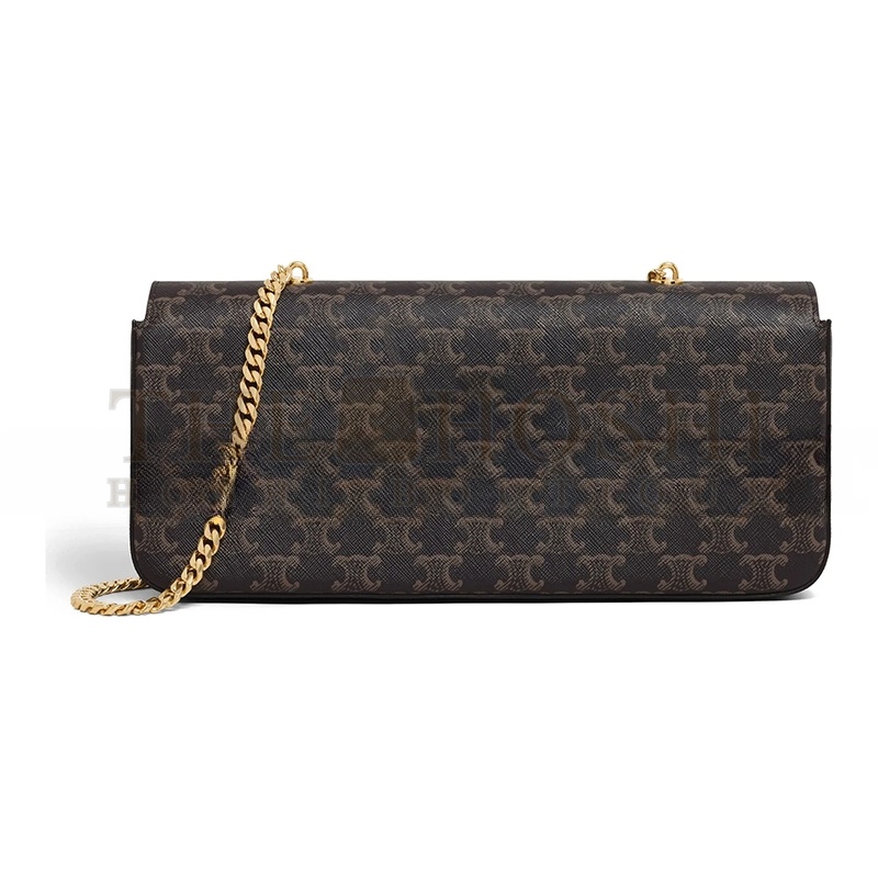 Ce1i*e CHAIN SHOULDER BAG IN TRIOMPHE CANVAS CANVAS AND LAMBSKIN 197412DQW.04LU (33*13*5cm) Master Quality