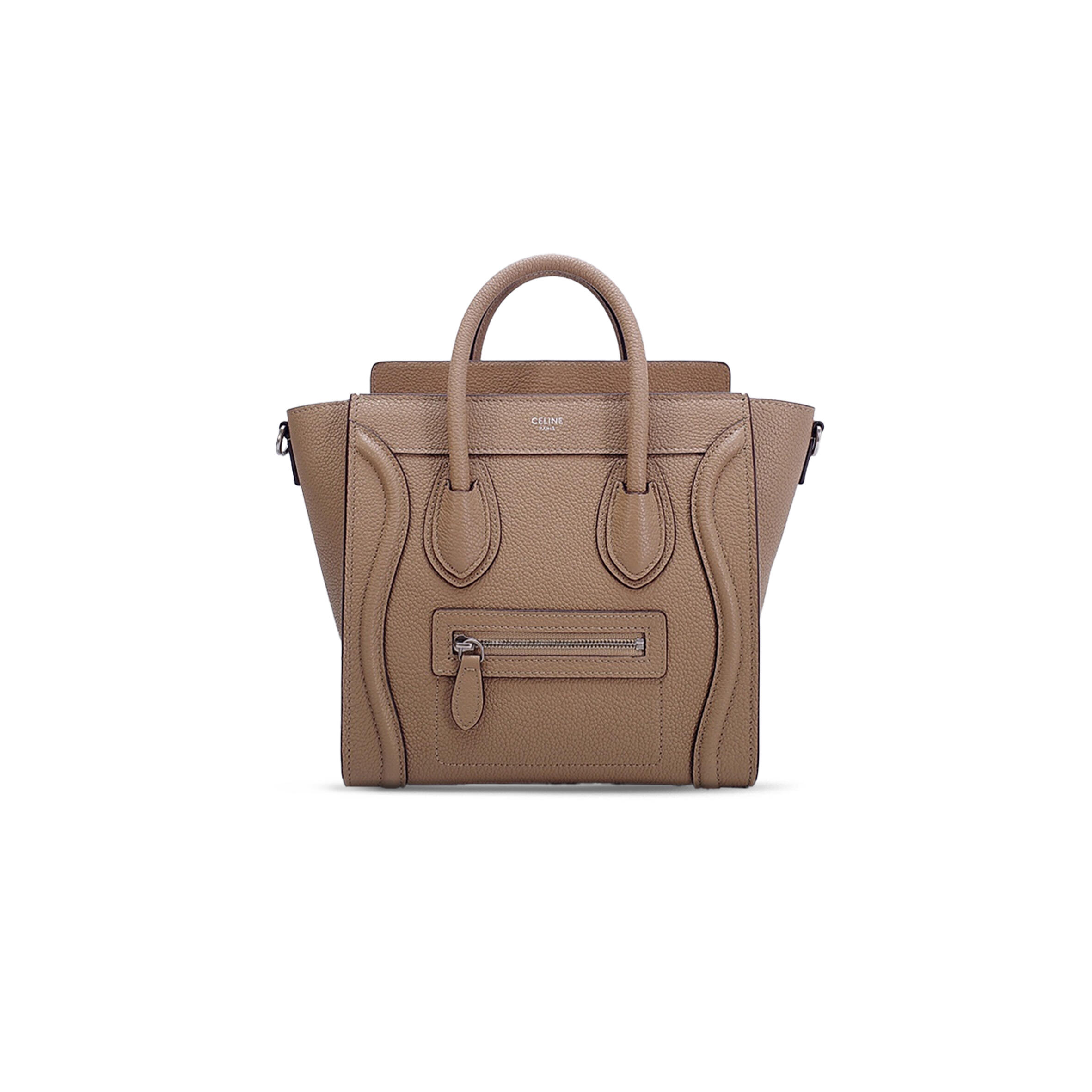 Ce1i*e TOTE IN LUGGAGE NANO PEBBLED CALFSKIN 168243DRU.38SD (20*20*10cm) Master Quality