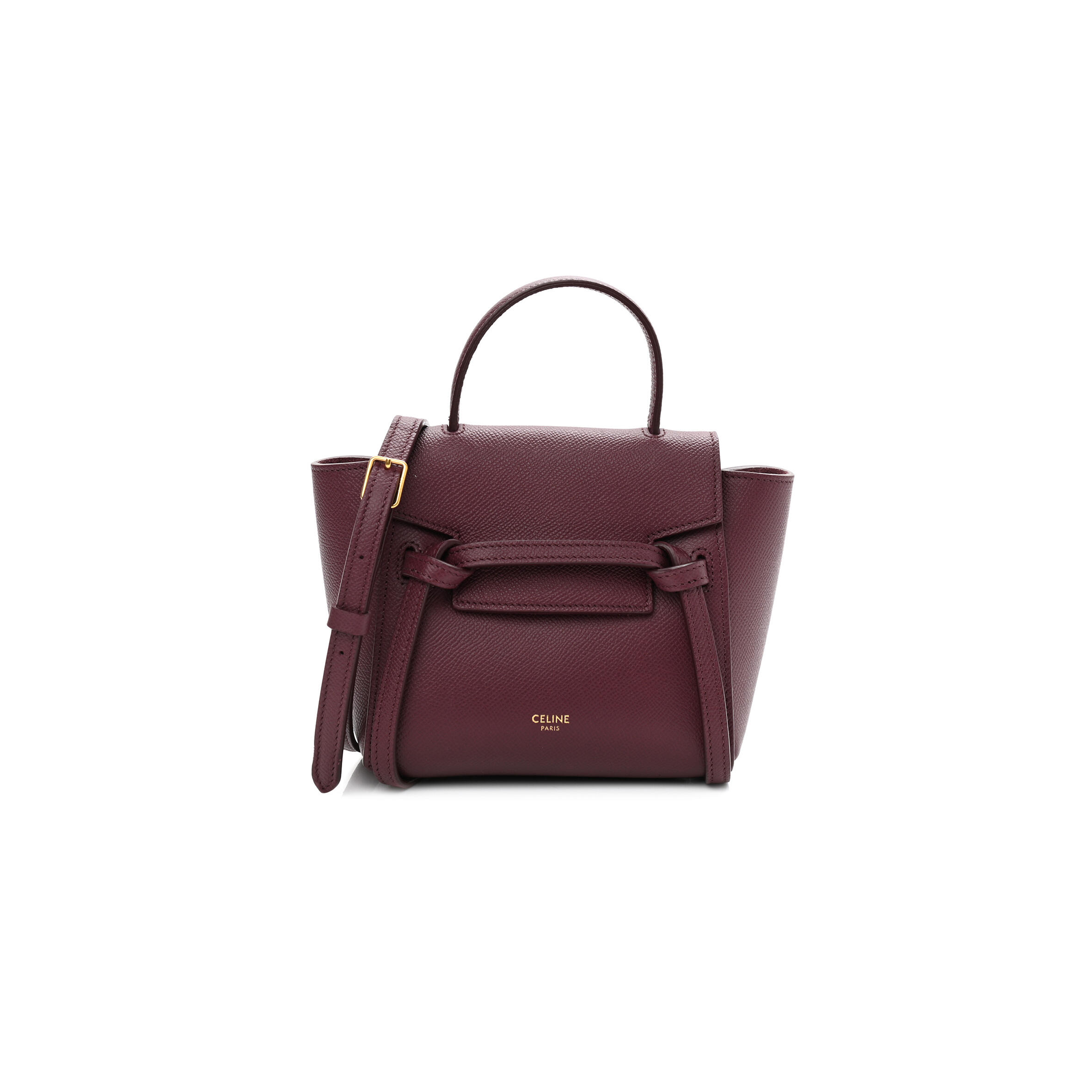 Ce1i*e GRAINED CALFSKIN PICO BELT BAG ACAI 1090152 (15*14*9cm) Master Quality