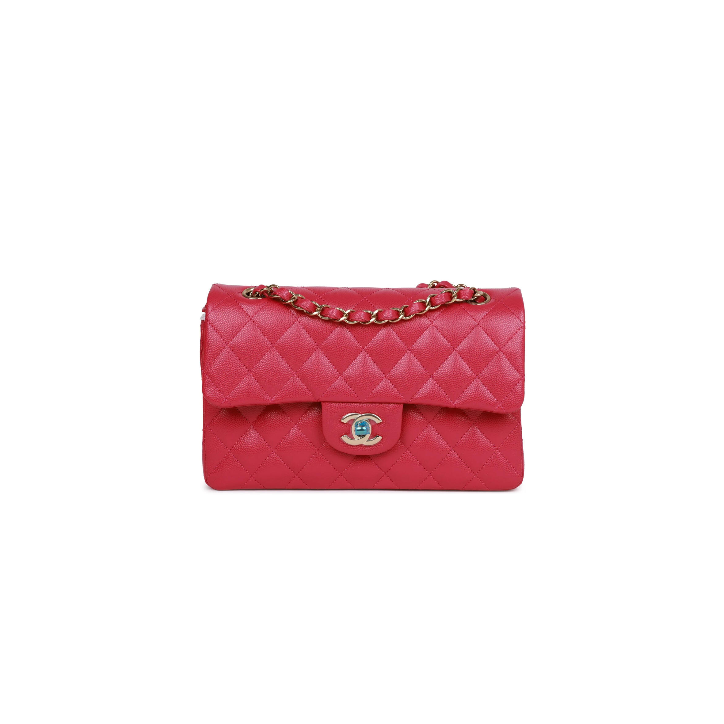 Ch**el CAVIAR QUILTED SMALL DOUBLE FLAP 1564958 (23*13*6cm) Master Quality