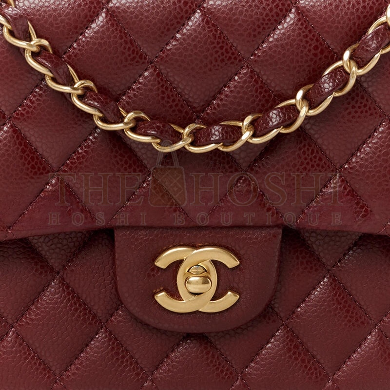 Ch**el CAVIAR QUILTED MEDIUM DOUBLE FLAP 1635335 (25*15*7cm) Master Quality