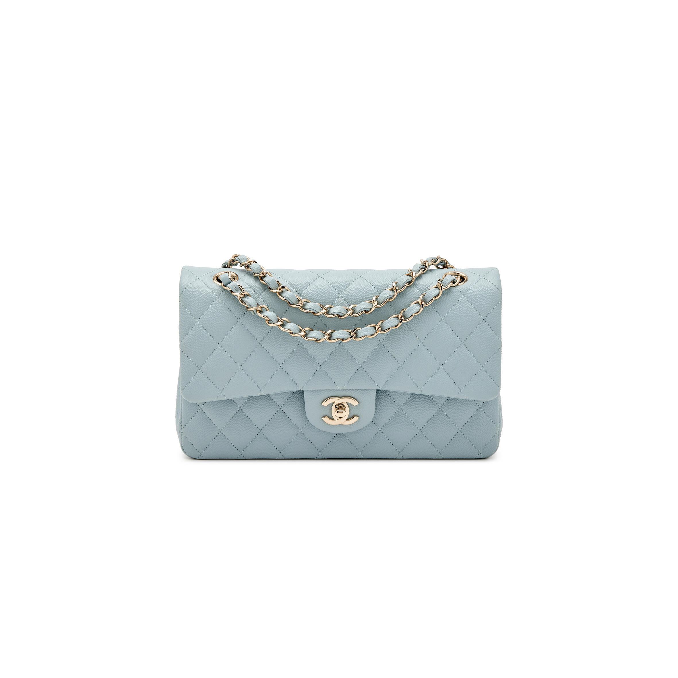 Ch**el CAVIAR QUILTED MEDIUM DOUBLE FLAP 1301452 (25*15*7cm) Master Quality