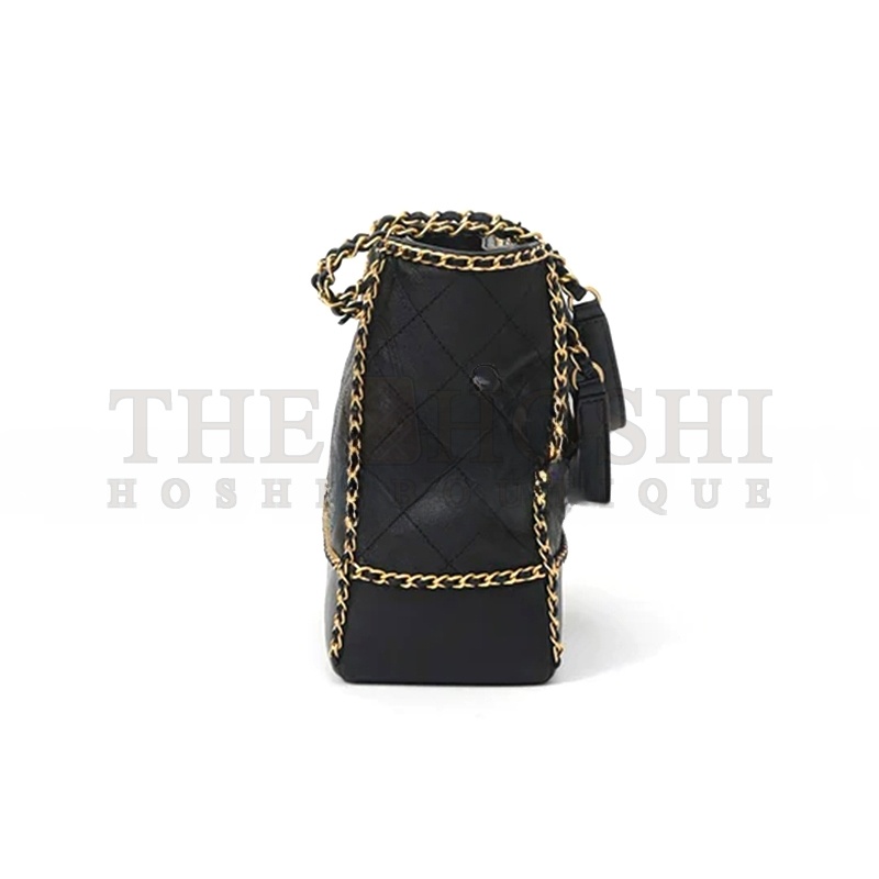 Ch**el BLACK MATELASSÉ CALFSKIN CHAINED SHOPPING TOTE AS2739 (36*30*11cm) Master Quality