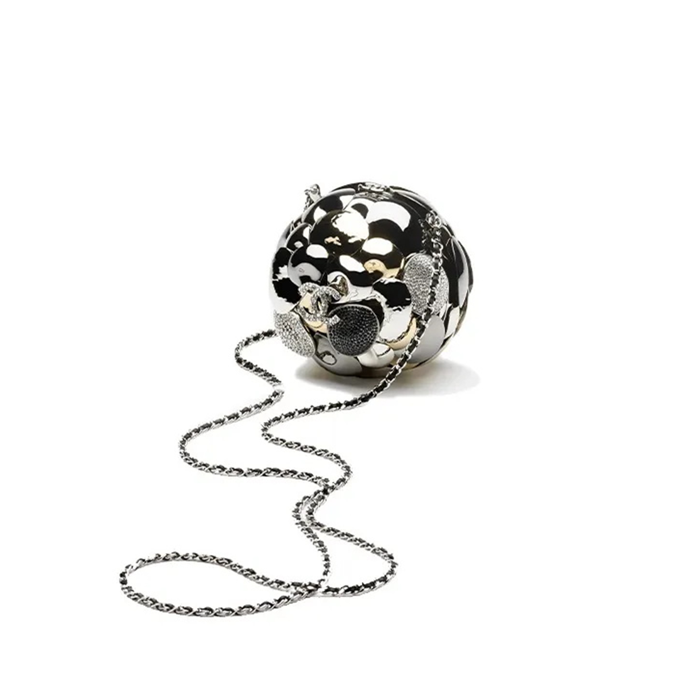 Ch**el SPHERE MINAUDIERE IN STRASS AS4509 (9*9*9cm) Master Quality