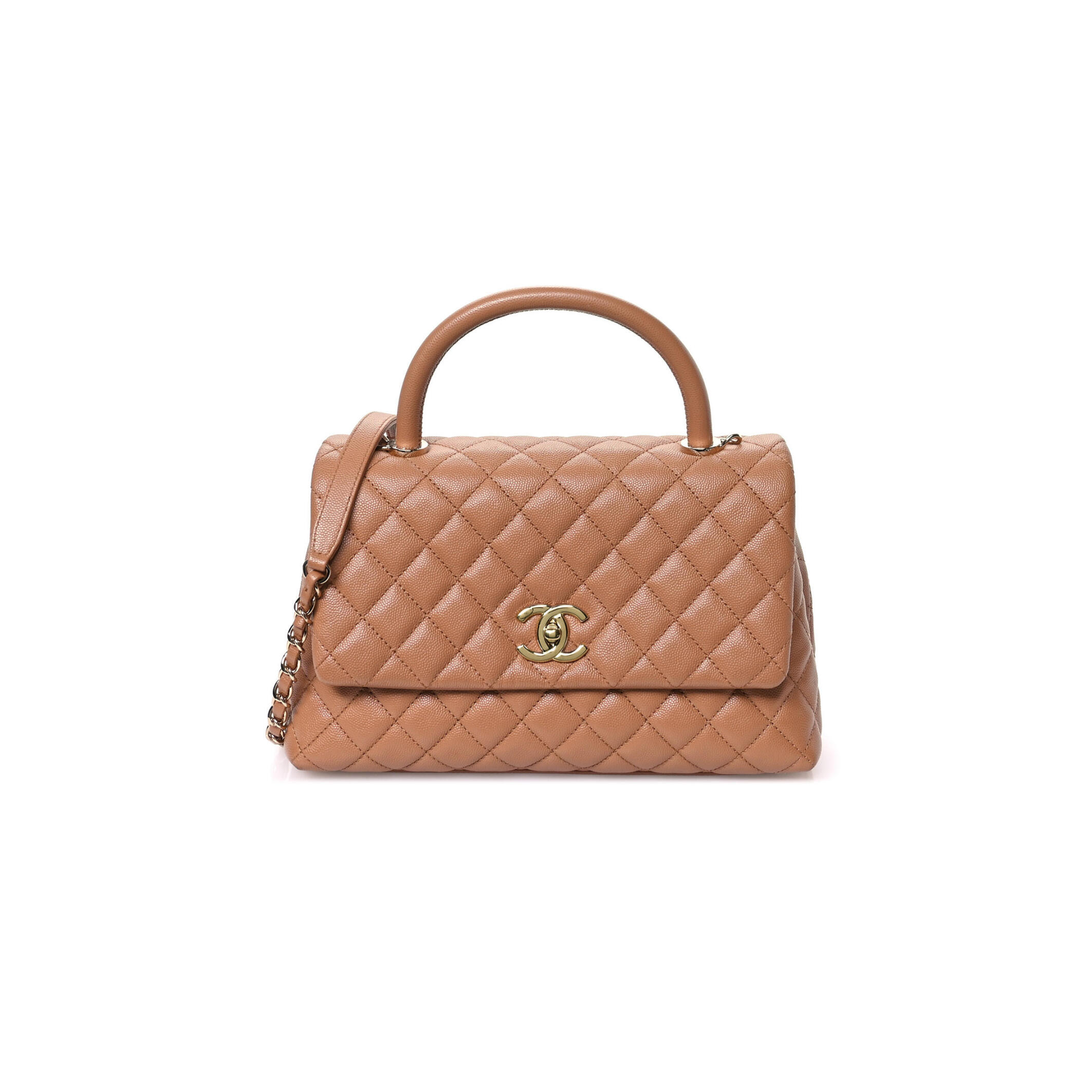 Ch**el CAVIAR SMALL QUILTED COCO HANDLE FLAP A92991 B05068 NB356 (29*18*12cm) Master Quality