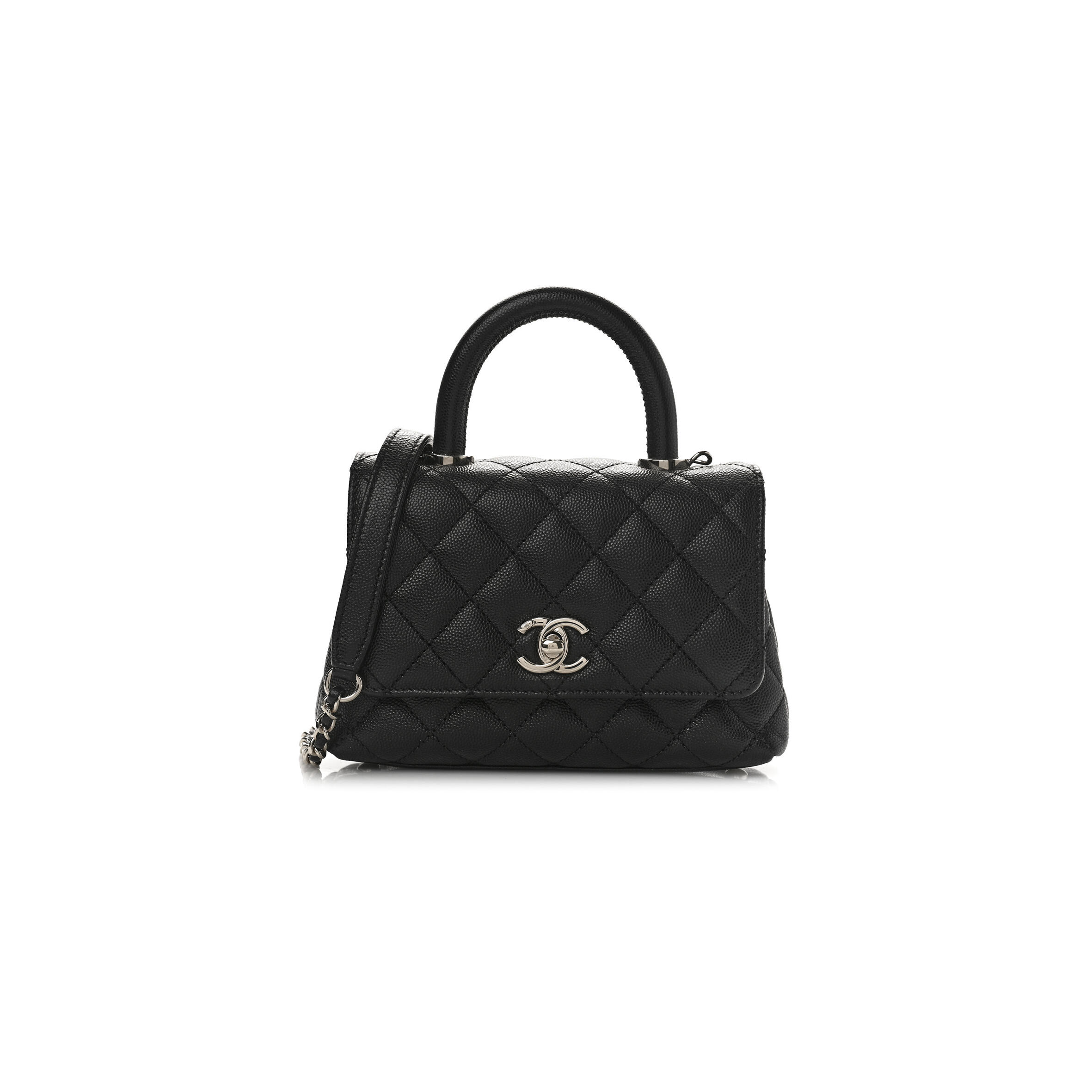 Ch**el CAVIAR QUILTED EXTRA MINI COCO HANDLE FLAP 1191255 (18*13*9cm) Master Quality
