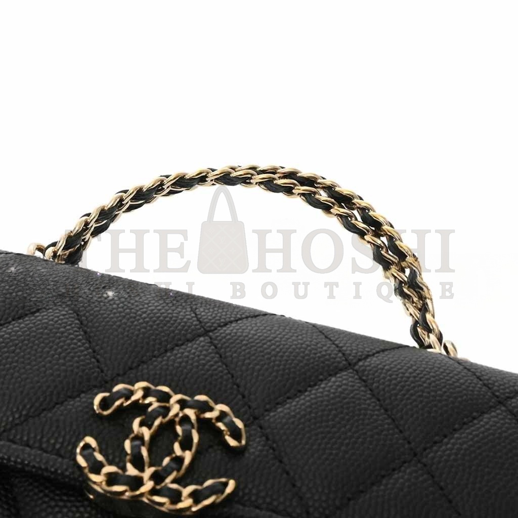 Ch**el BLACK CAVIAR LEATHER PHONE CASE SHOULDER BAG (18*10*4.5cm) Master Quality