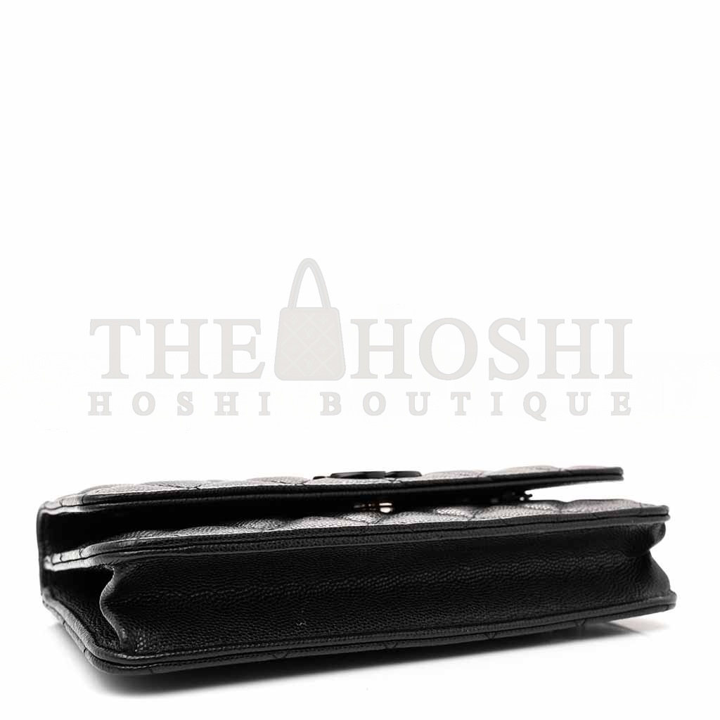 Ch**el CAVIAR QUILTED MY EVERYTHING WALLET ON CHAIN WOC BLACK A81059 (19*12*4cm) Master Quality
