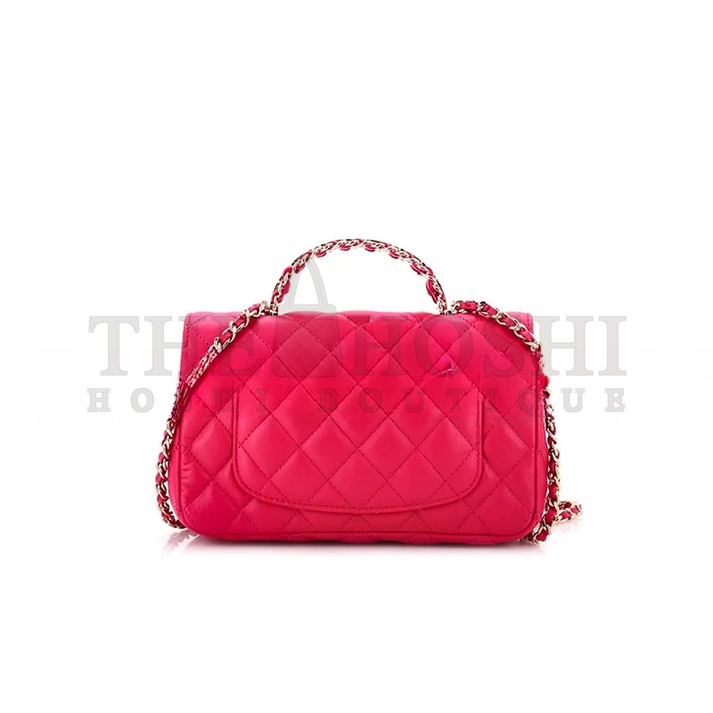 Ch**el PINK LEATHER HANDBAG 1560943 (20*11*8cm) Master Quality