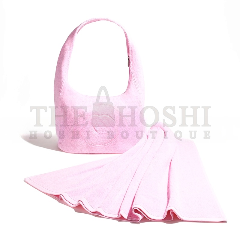 Ch**el COCO BEACH 2025 COLLECTION BEACHWEAR SET COTTON PINK AAA938 B20128 (58*38*20cm) Master Quality