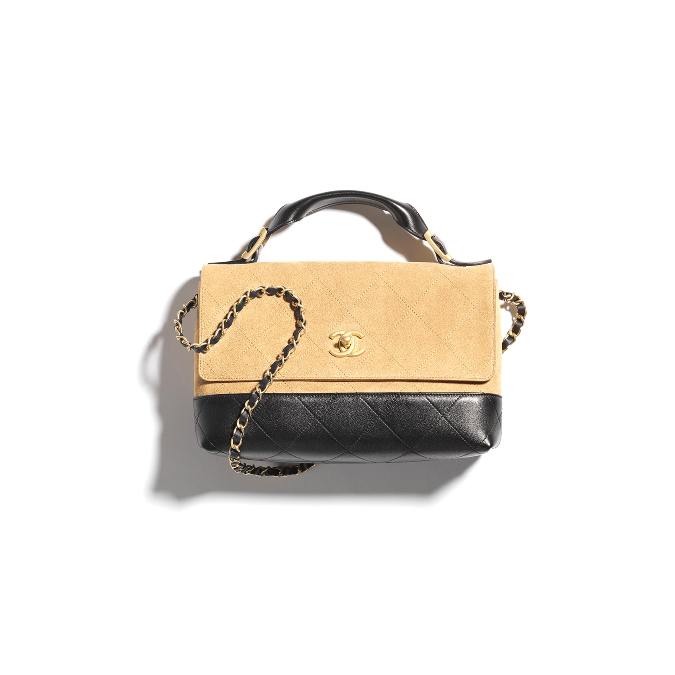 Ch**el LARGE FLAP BAG WITH TOP HANDLE AS5637 (29*18*8cm) Master Quality