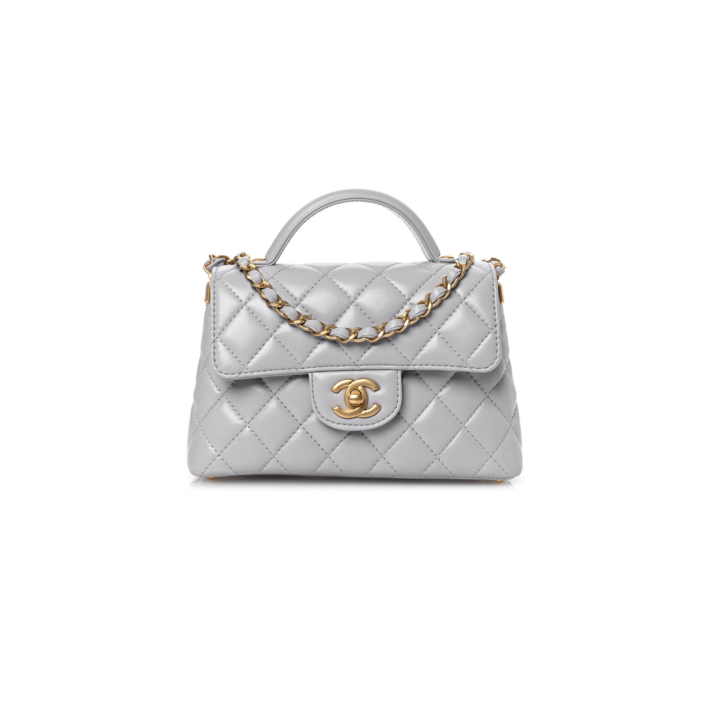 Ch**el KELLY BAG WITH TOP HANDLE AS5355 (22*11.5*6cm) Master Quality