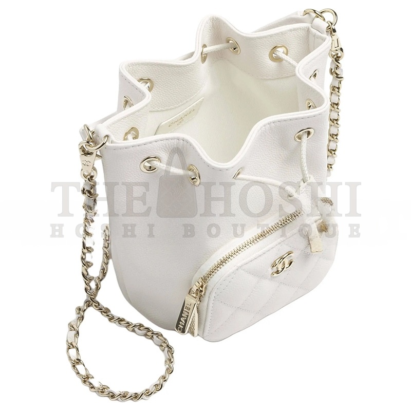 Ch**el 25B BUCKET BAG IN GRAINED EMBOSSED SHINY CALFSKIN AP4775 (12.5*10*7.5cm) Master Quality