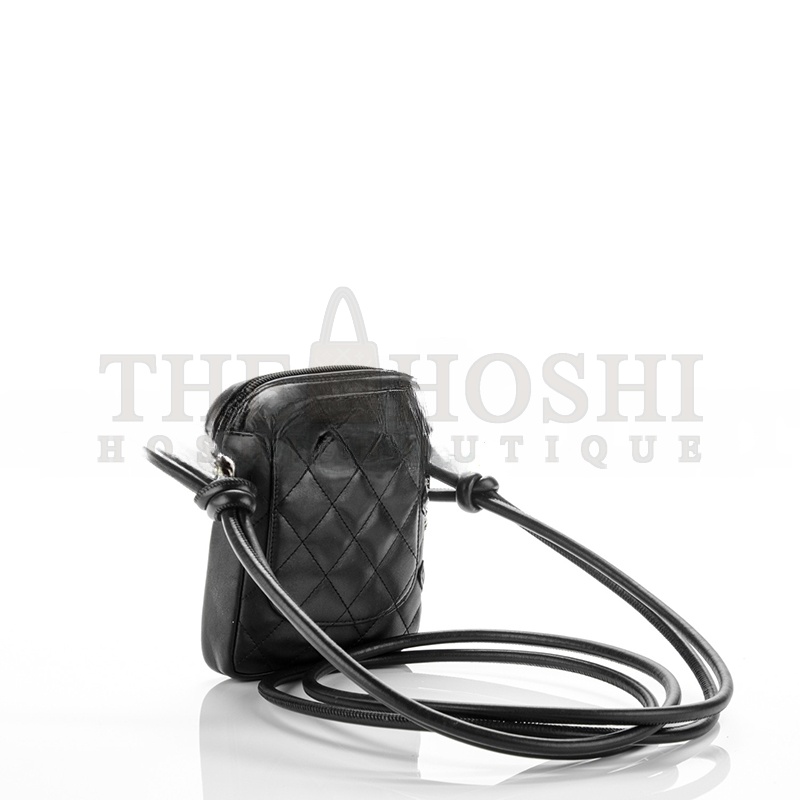 Ch**el CALFSKIN QUILTED SMALL CAMBON MESSENGER BLACK 176151 (15*13*3.5cm) Master Quality