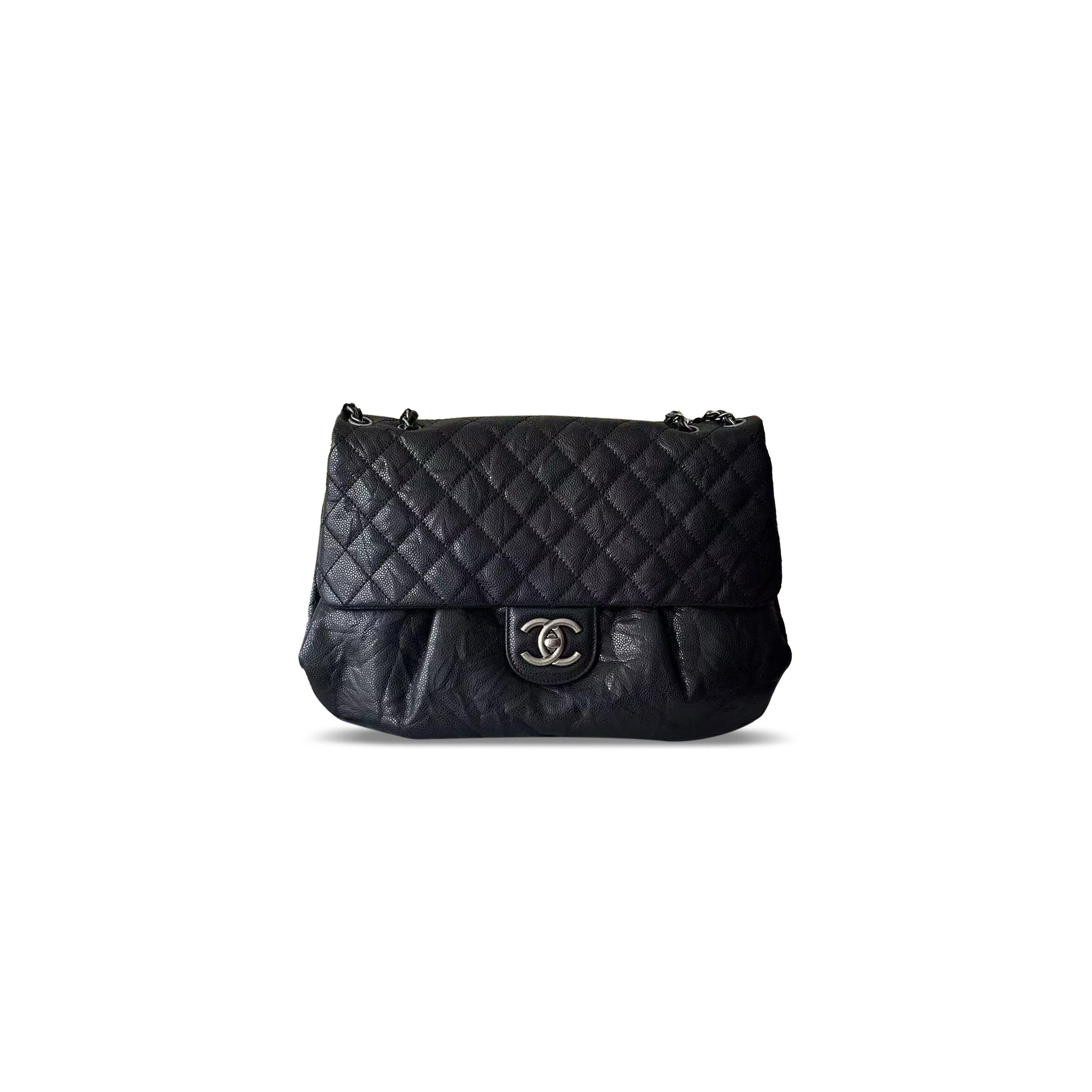 Ch**el CLASSIC FLAP BAG QUILTED CAVIAR 122403 (40*30cm) Master Quality