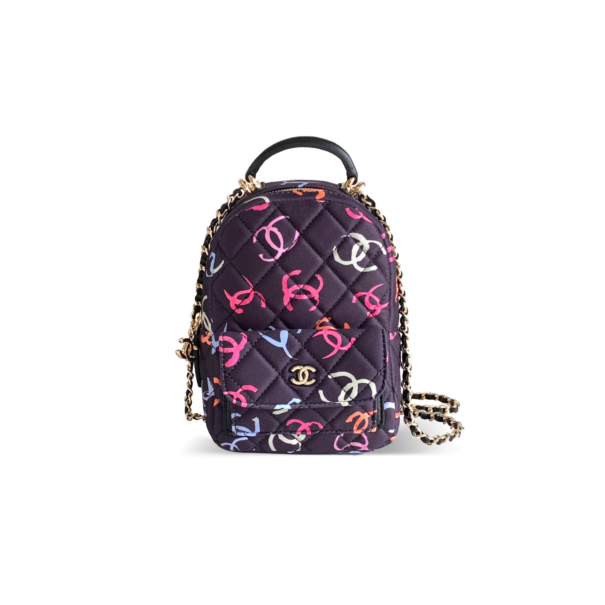 Ch**el MINI MULTICOLOR COCO MARK BACKPACK CHAIN BAG (18*13*9cm) Master Quality