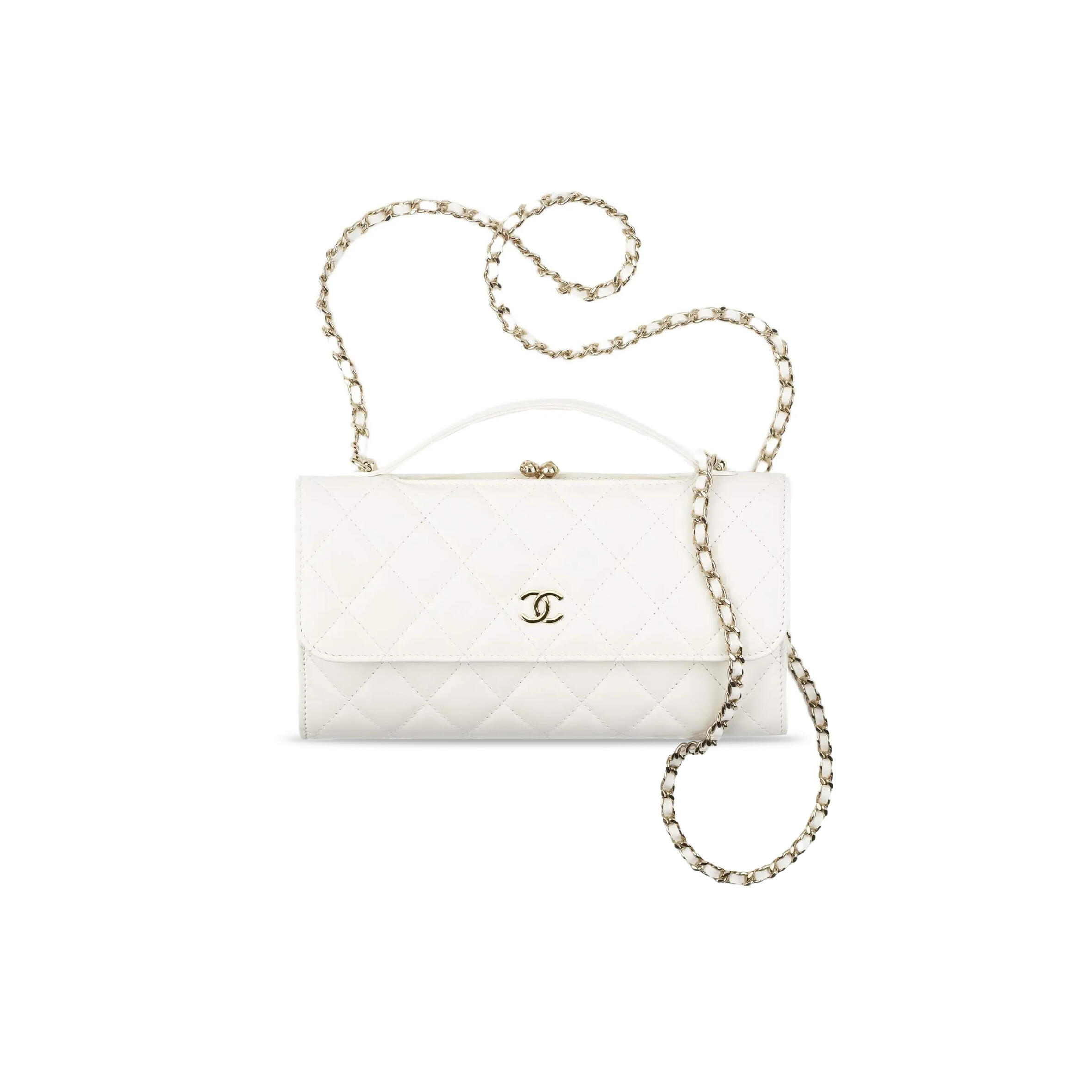 Ch**el FLAP PHONE HOLDER WITH CHAIN AP2875 B08440 10601 (22*12*4cm) Master Quality