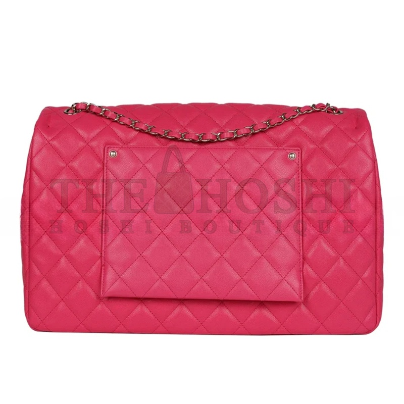 Ch**el XXL FLAP BAG FUCHSIA SHINY CAVIAR LIGHT GOLD HARDWARE BAG (41*28*11cm) Master Quality