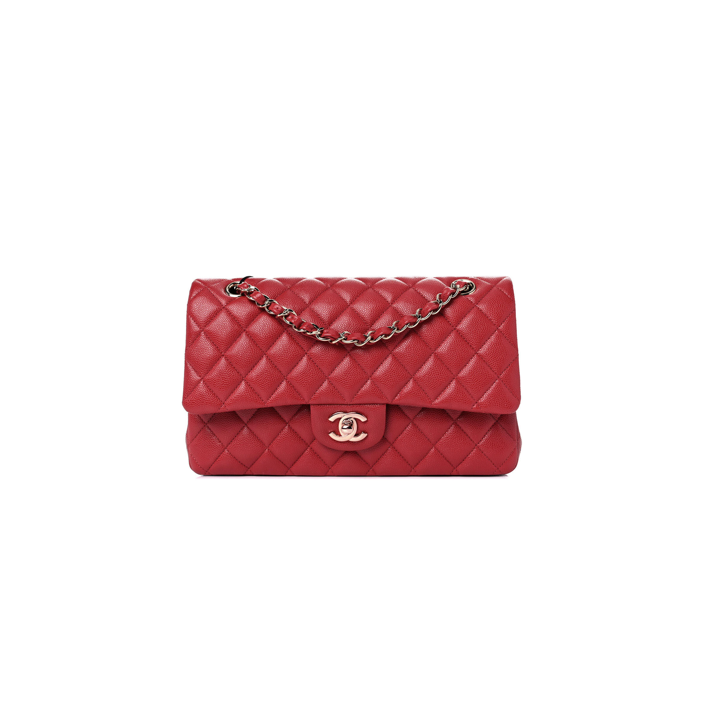 Ch**el MEDIUM DOUBLE FLAP RED 1189433 (25*15*6cm) Master Quality