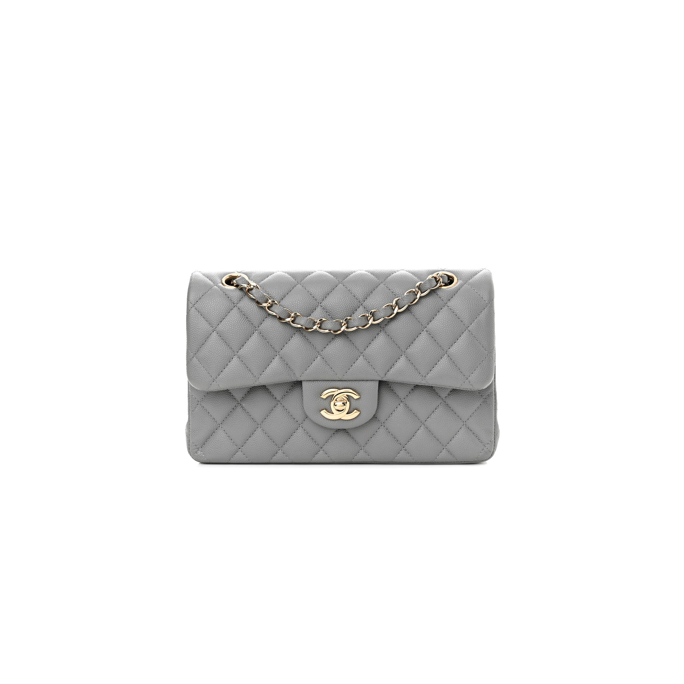 Ch**el CAVIAR QUILTED SMALL DOUBLE FLAP 1537381 (23*14.5*6cm) Master Quality