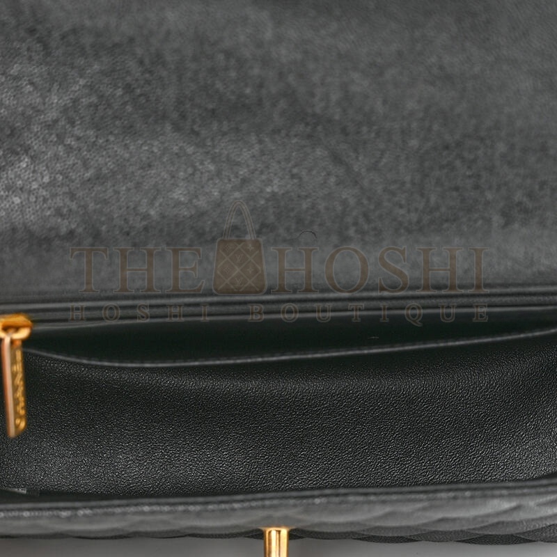 Ch**el CAVIAR QUILTED MINI TOP HANDLE FLAP 1224315 (20*12*7cm) Master Quality