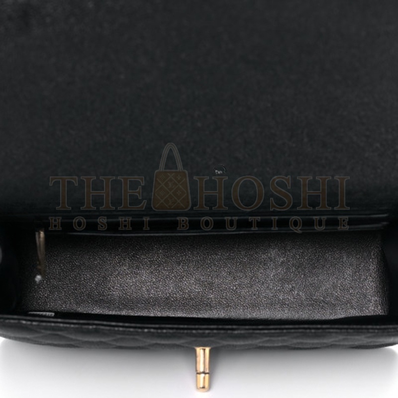 Ch**el CAVIAR QUILTED MINI TOP HANDLE FLAP 1104674 (20*12*7cm) Master Quality