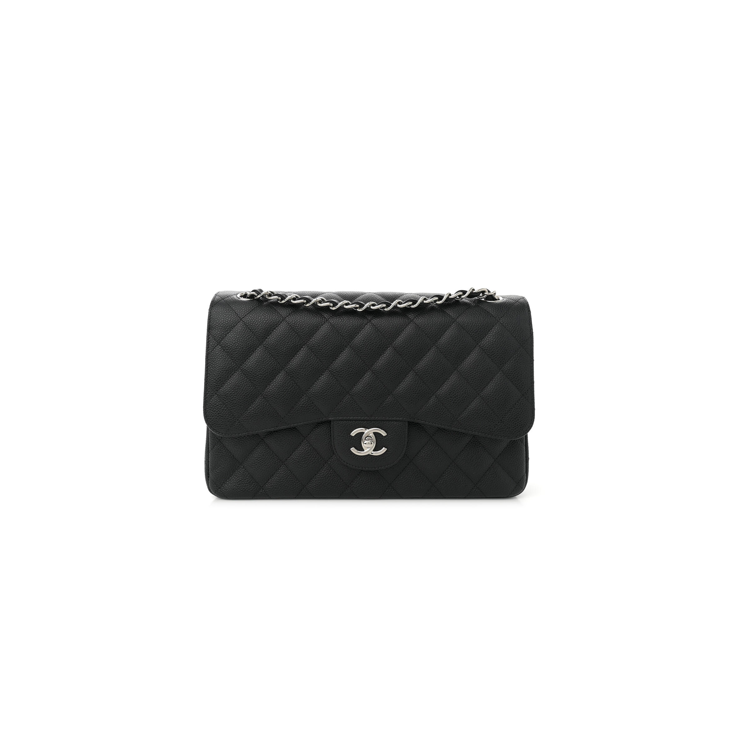 Ch**el CAVIAR QUILTED JUMBO DOUBLE FLAP 1630686 (30*19*9cm) Master Quality