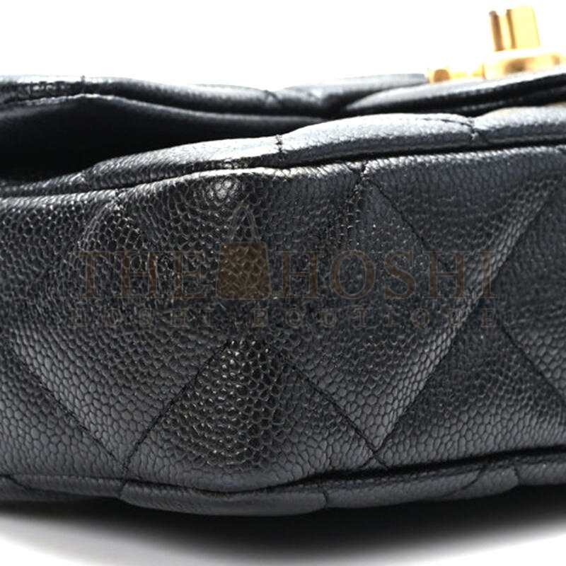Ch**el CAVIAR QUILTED MINI SWEETHEART FLAP 1337872 (18*13*6cm) Master Quality