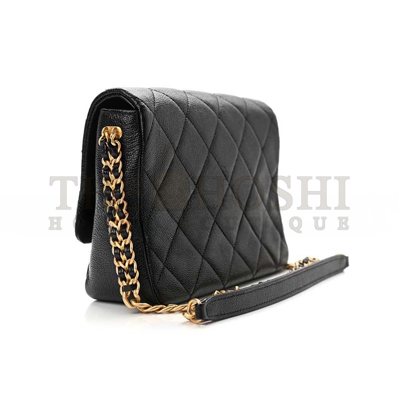 Ch**el SHINY CAVIAR QUILTED SMALL CHAIN MELODY FLAP 1167229 (23*14*6cm) Master Quality