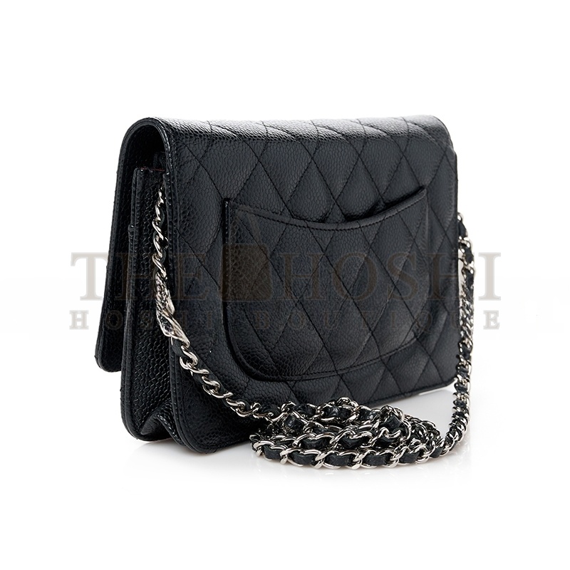 Ch**el CAVIAR QUILTED WALLET ON CHAIN WOC 1549553 (20*12*3cm) Master Quality