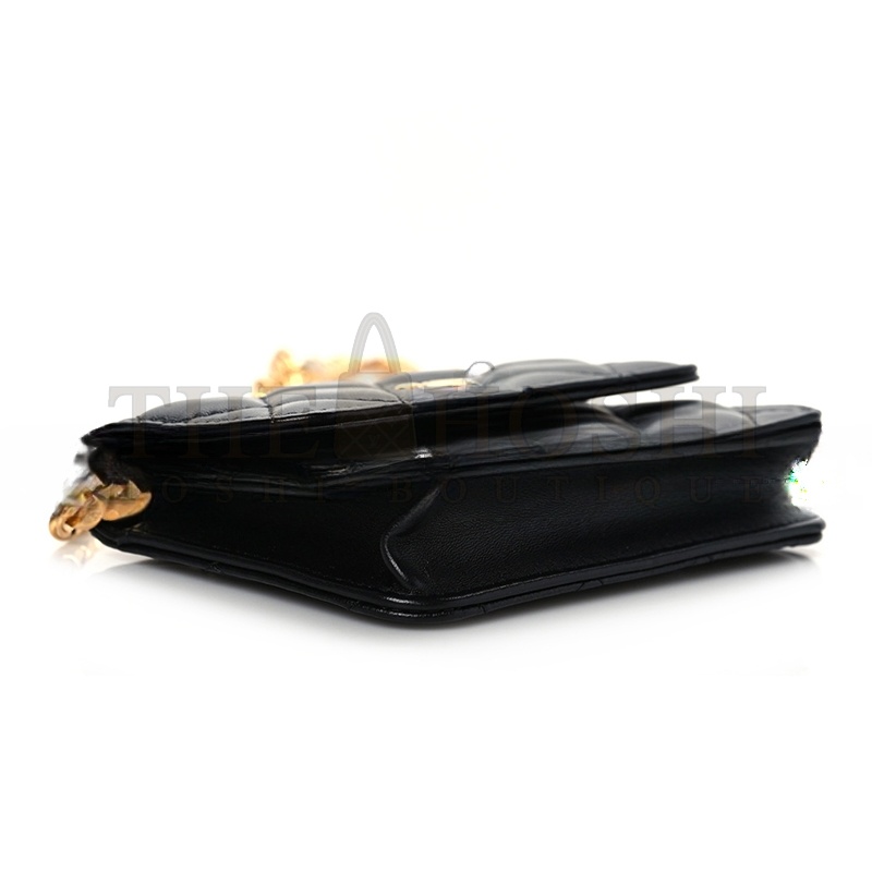 Ch**el MINI CC FLAP RESIN PEARL WITH CHAIN 1099296 (15*10*7cm) Master Quality