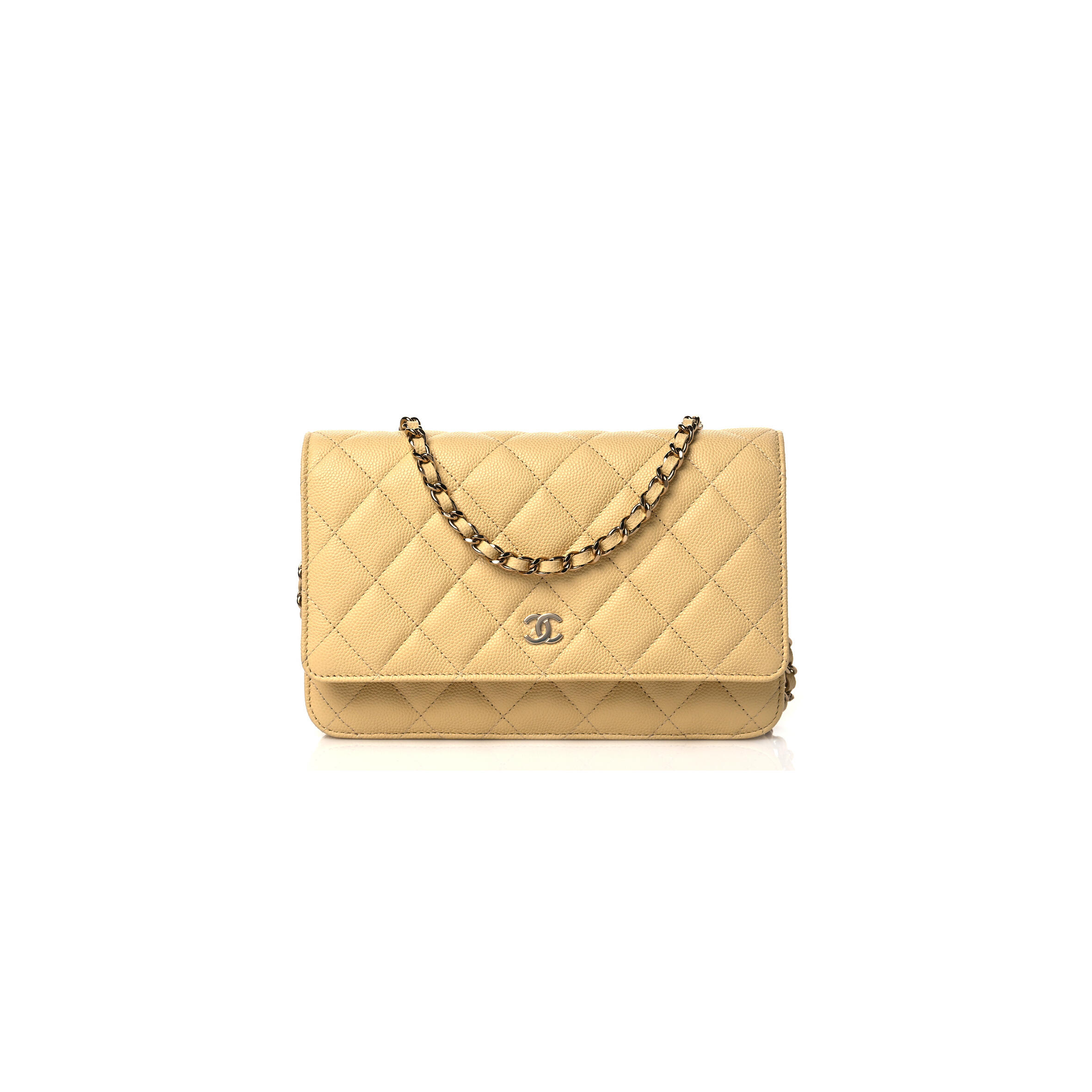 Ch**el CAVIAR QUILTED WALLET ON CHAIN WOC 1081398 (19*11*4cm) Master Quality