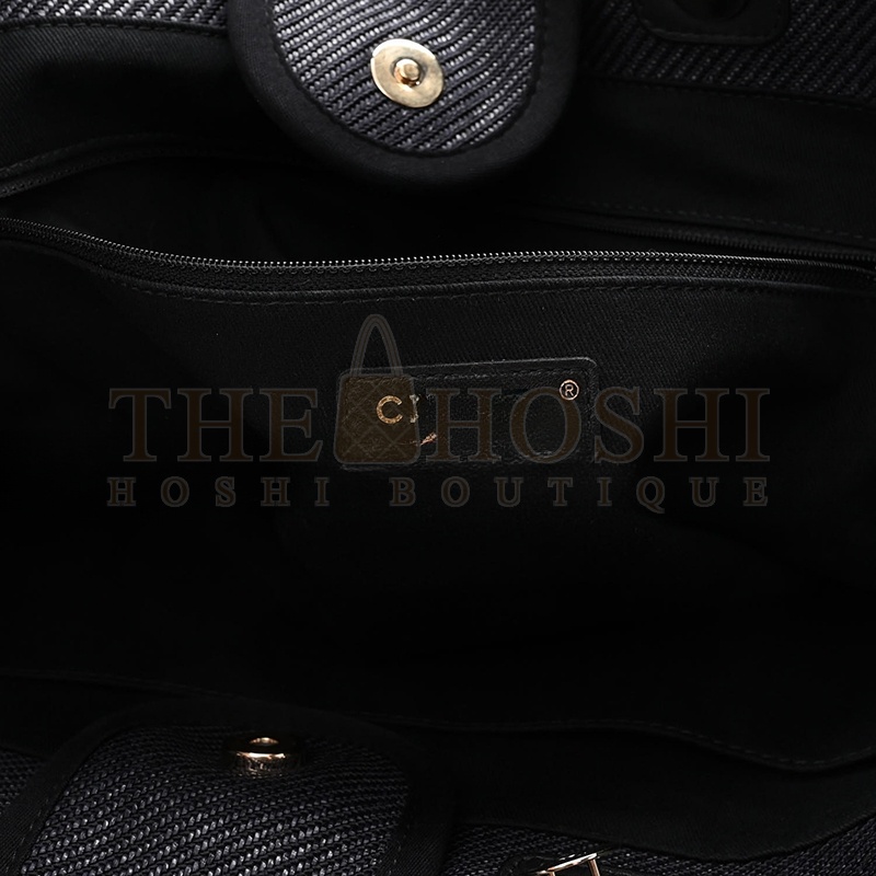 Ch**el MIXED FIBERS CALFSKIN MEDIUM DEAUVILLE TOTE 1180865 (39*29*20cm) Master Quality