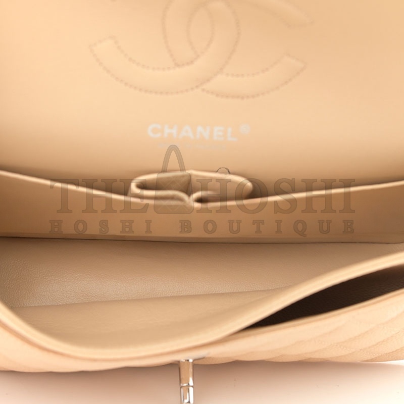 Ch**el CAVIAR QUILTED MEDIUM CLASSIC DOUBLE FLAP 1105739 (25*15*7cm) Master Quality