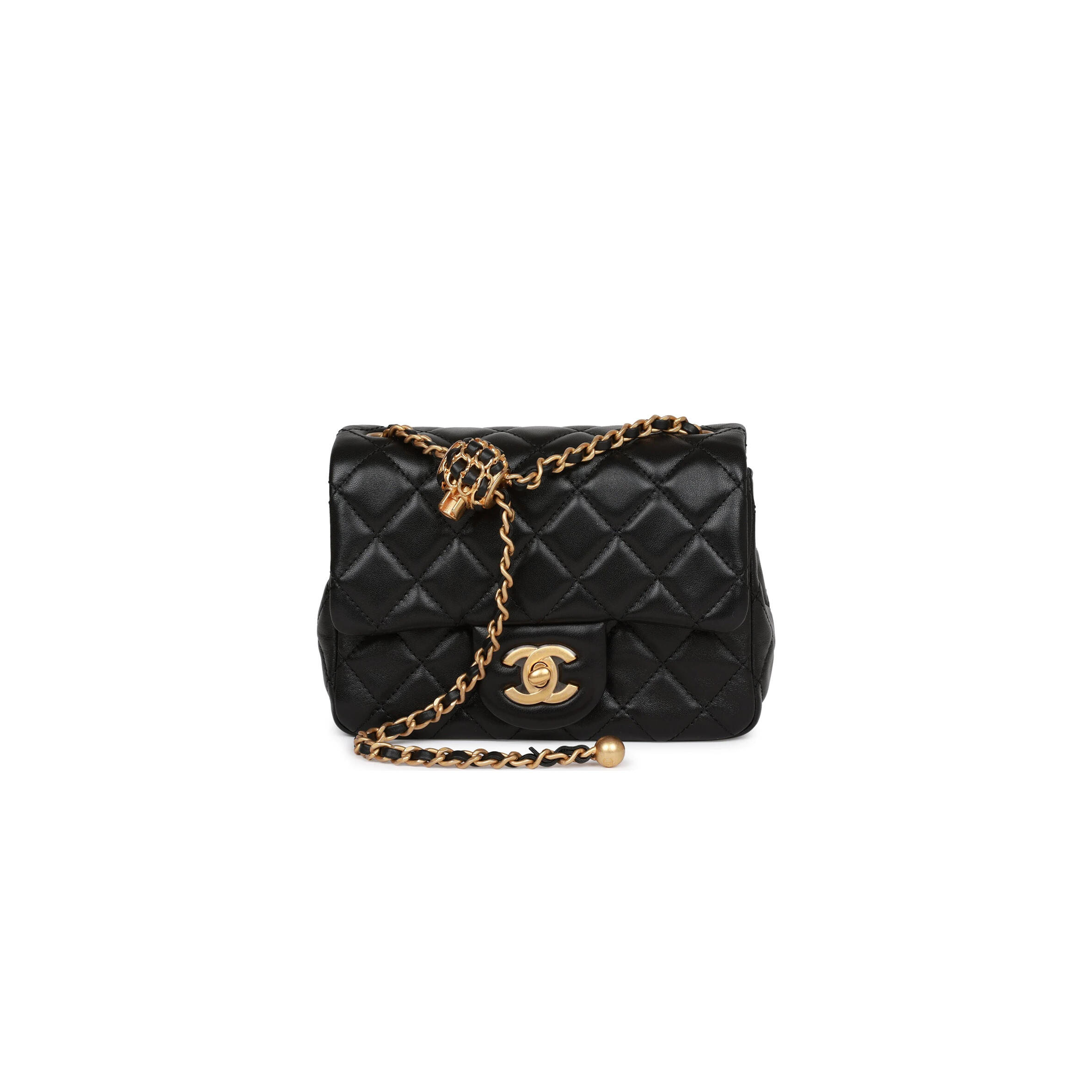 Ch**el PEARL CRUSH MINI SQUARE FLAP BAG 1400125 (17*14*8cm) Master Quality