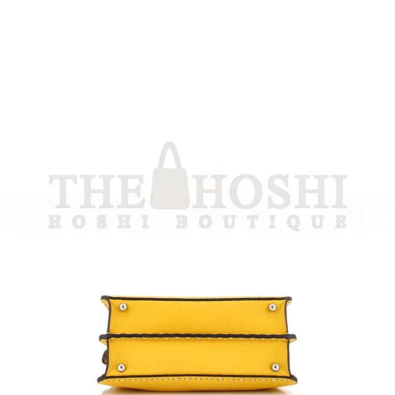 F**di SELLERIA PEEKABOO ISEEU BAG LEATHER YELLOW  (27*20*11cm) Master Quality