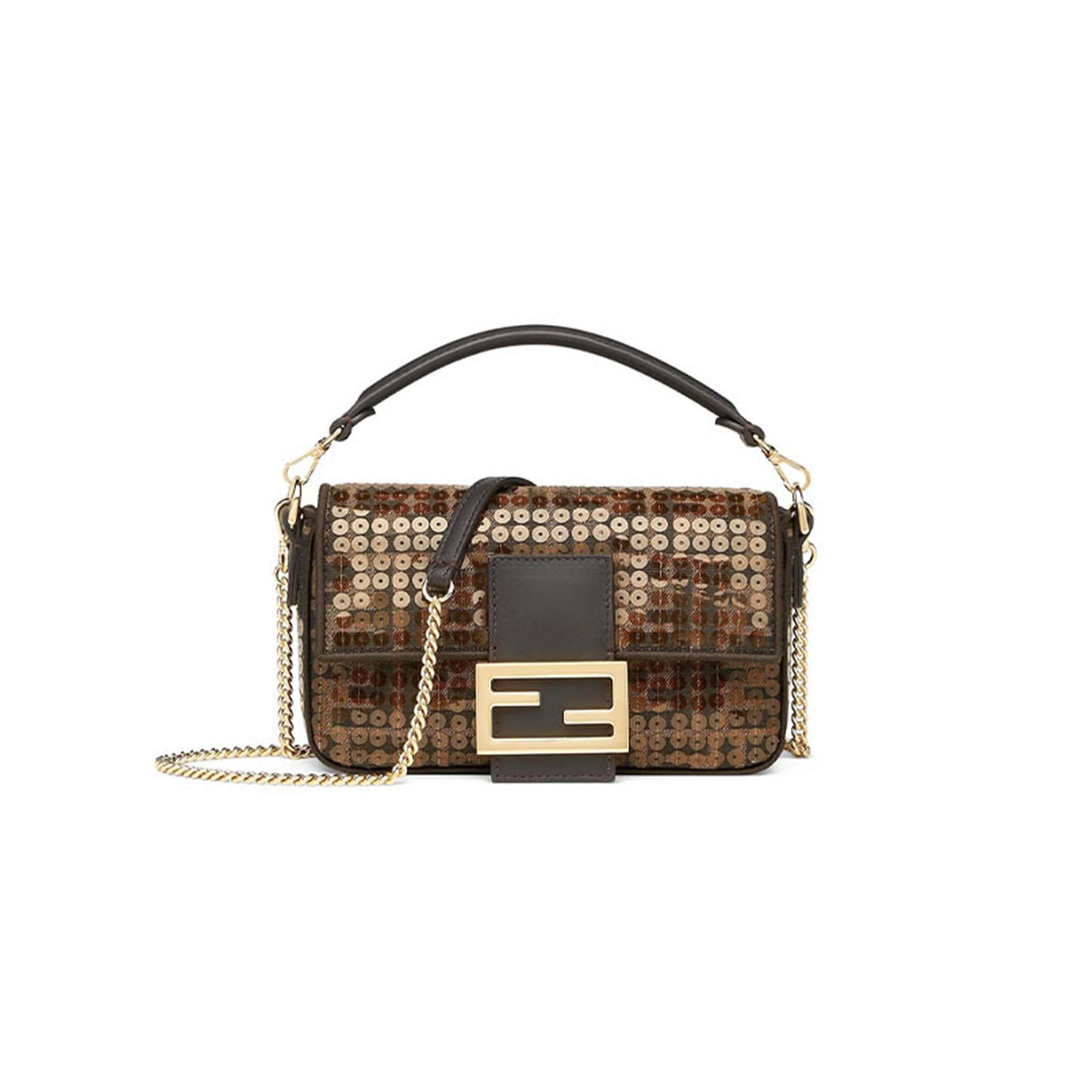 F**di BAGUETTE GLITTER HANDBAG (19.5*11*5cm) Master Quality