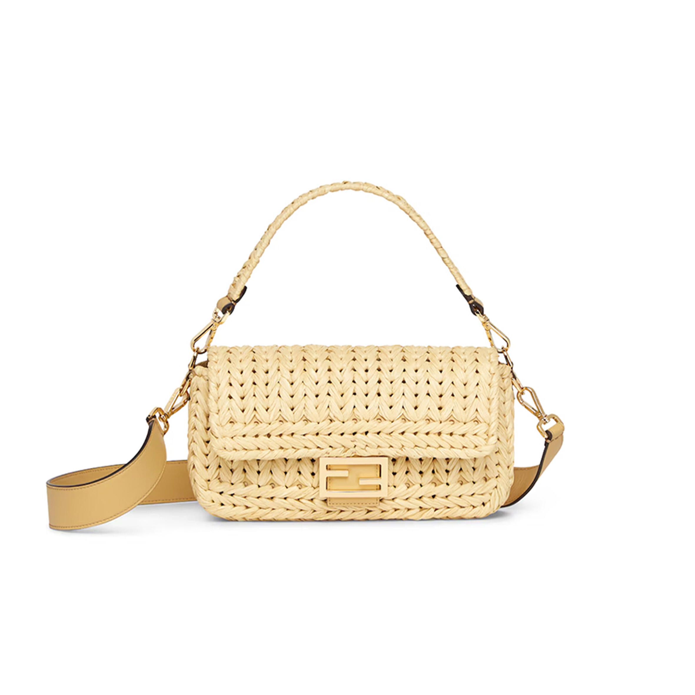 F**di BAGUETTE LEATHER BEIGE 8BR600ARNGF1I2A (27*15*6cm) Master Quality