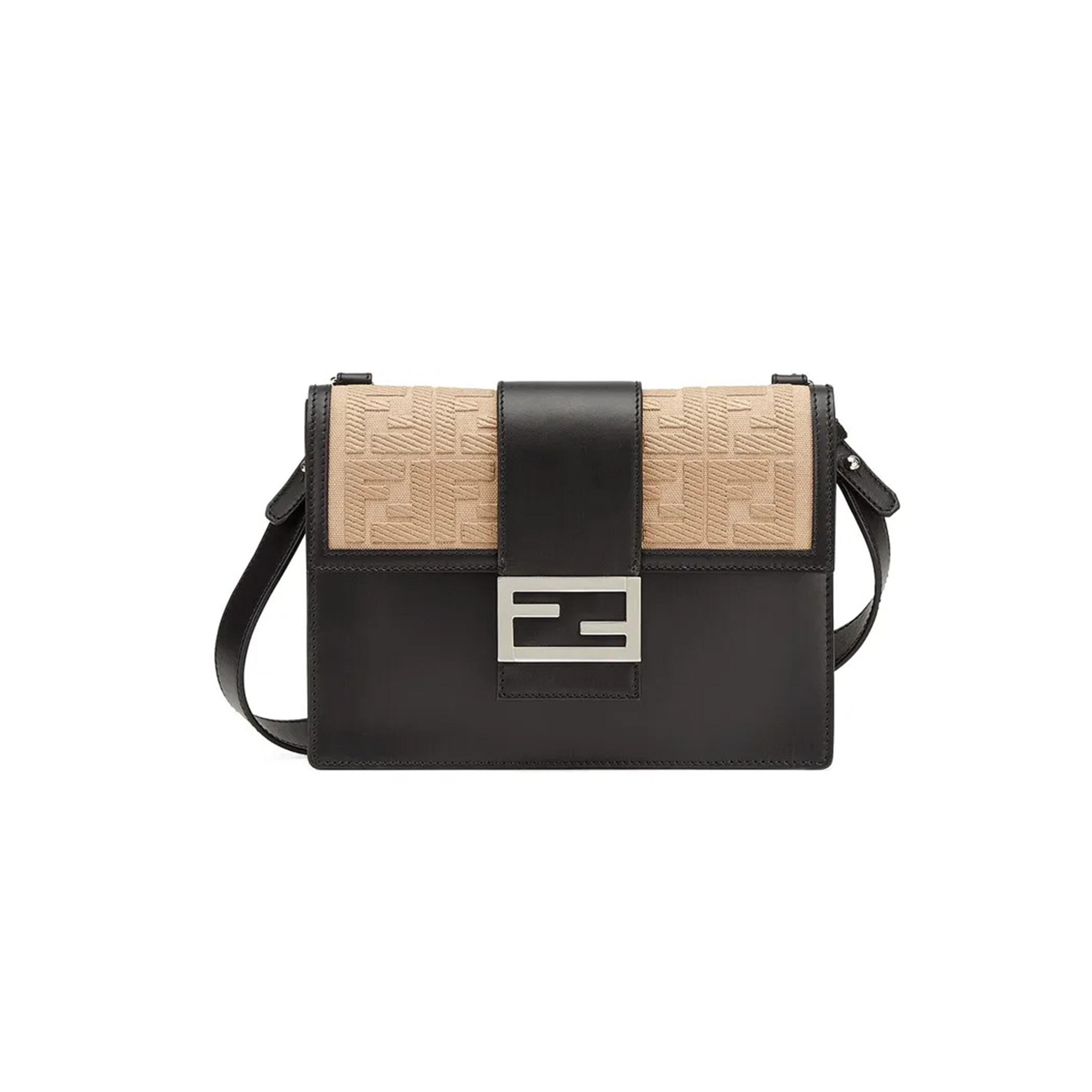 F**di ZUCCA FF BAGUETTE BLACK SHOULDER BAG 7VA524A9P6F1DZQ (23*16*2cm) Master Quality