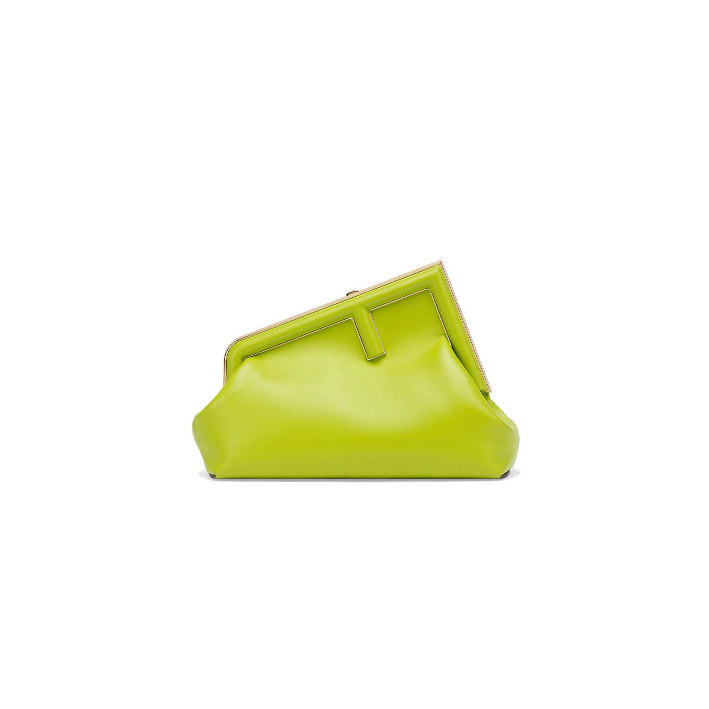 F**di FIRST SMALL - ACID GREEN LEATHER BAG 8BP129ABVEF1JCP (26*18*9.5cm) Master Quality