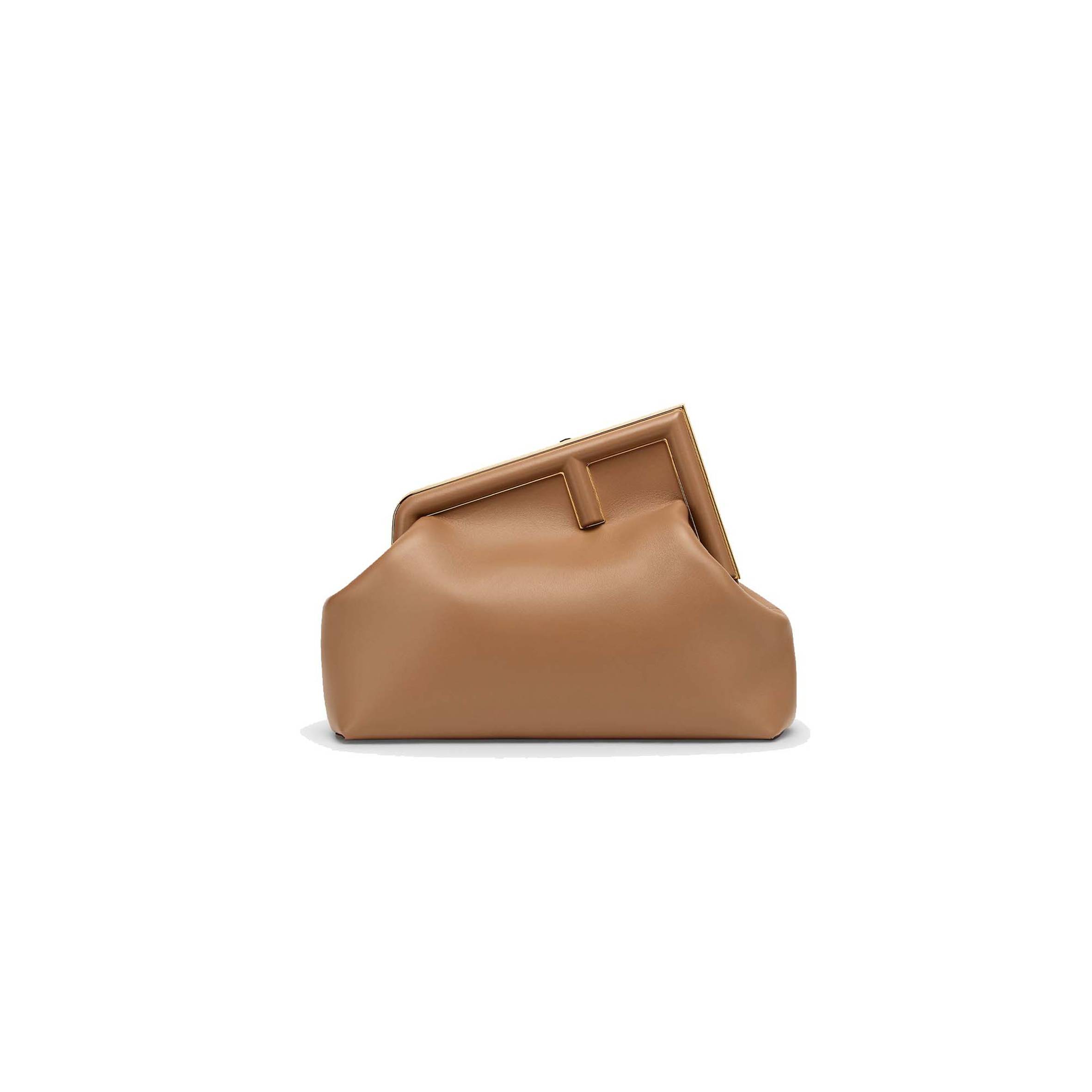 F**di FIRST MEDIUM - BEIGE LEATHER BAG 8BP127ABVEF11WP (32.5*23.5*15cm) Master Quality