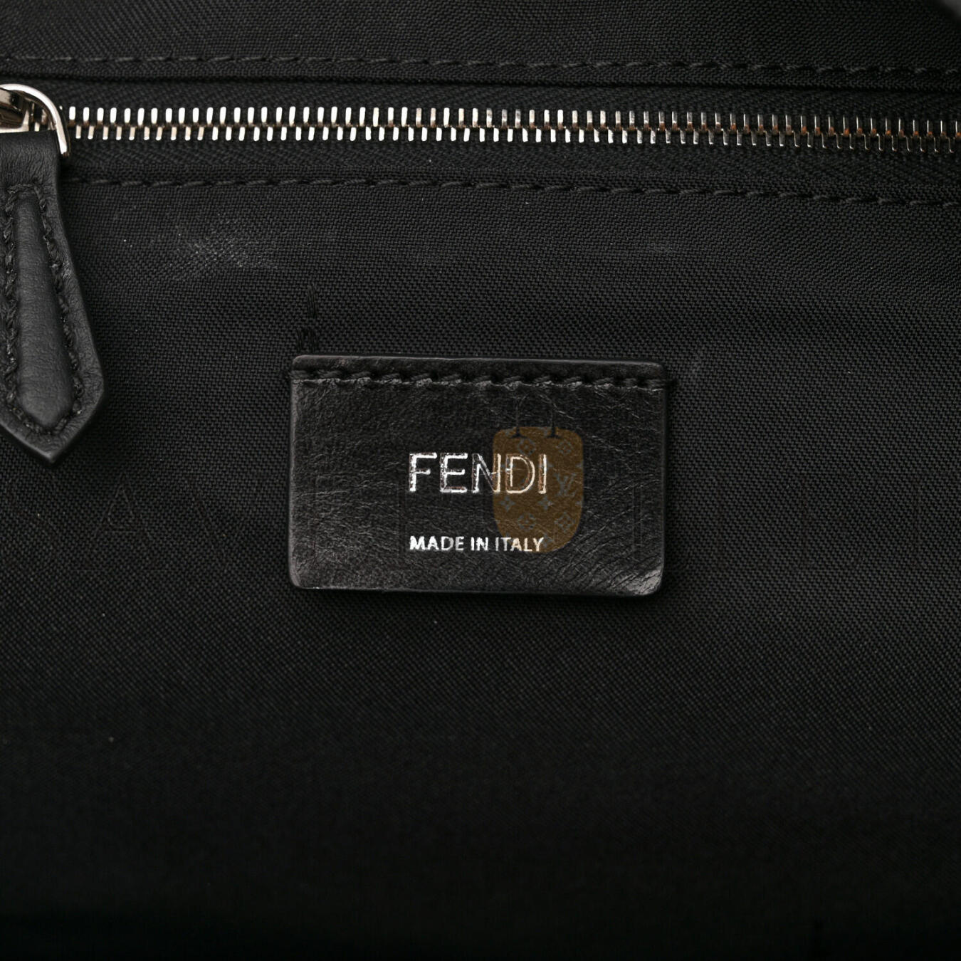 F**di NYLON VITELLO LIBERTY VITELLO DOLCE MONSTER EYES ROUNDED BACKPACK BLACK SUNFLOWER (39*33*14cm) Master Quality