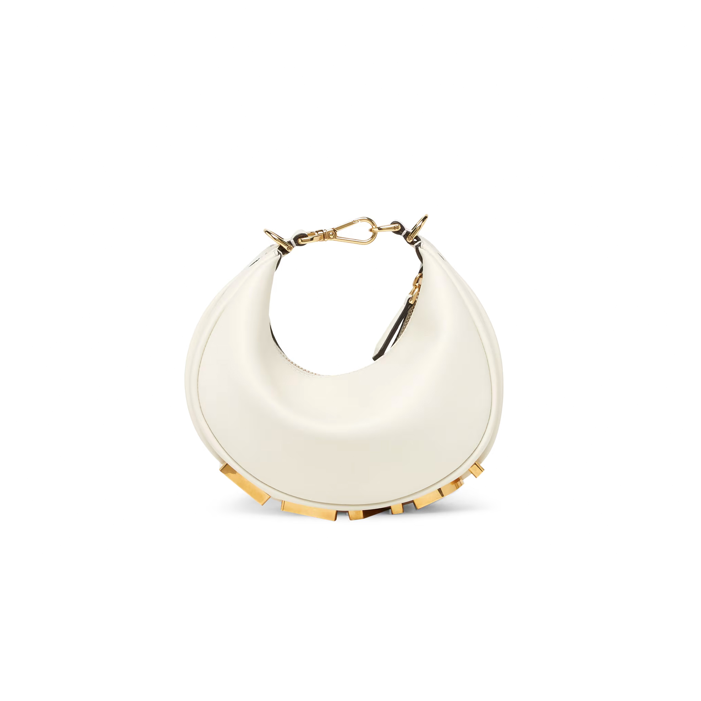 F**di F**diGRAPHY MINI WHITE LEATHER MINI BAG 8BS081A5DYF1HEL (20*13*7.5cm) Master Quality