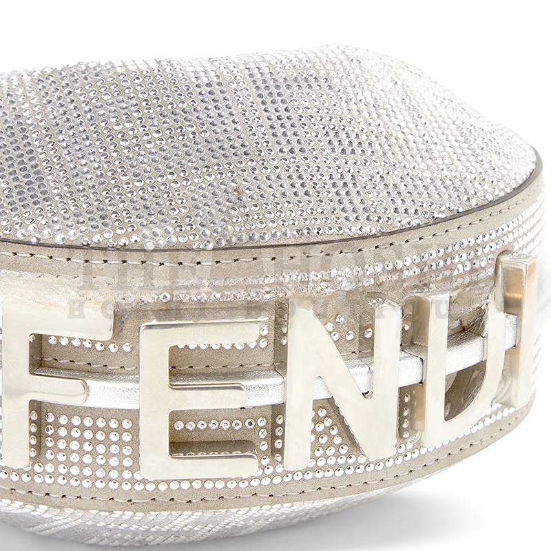 F**di NANO F**diGRAPHY SILVER CRYSTALS CHARM 7AS089APKFF1MZK (16.5*14*5cm) Master Quality