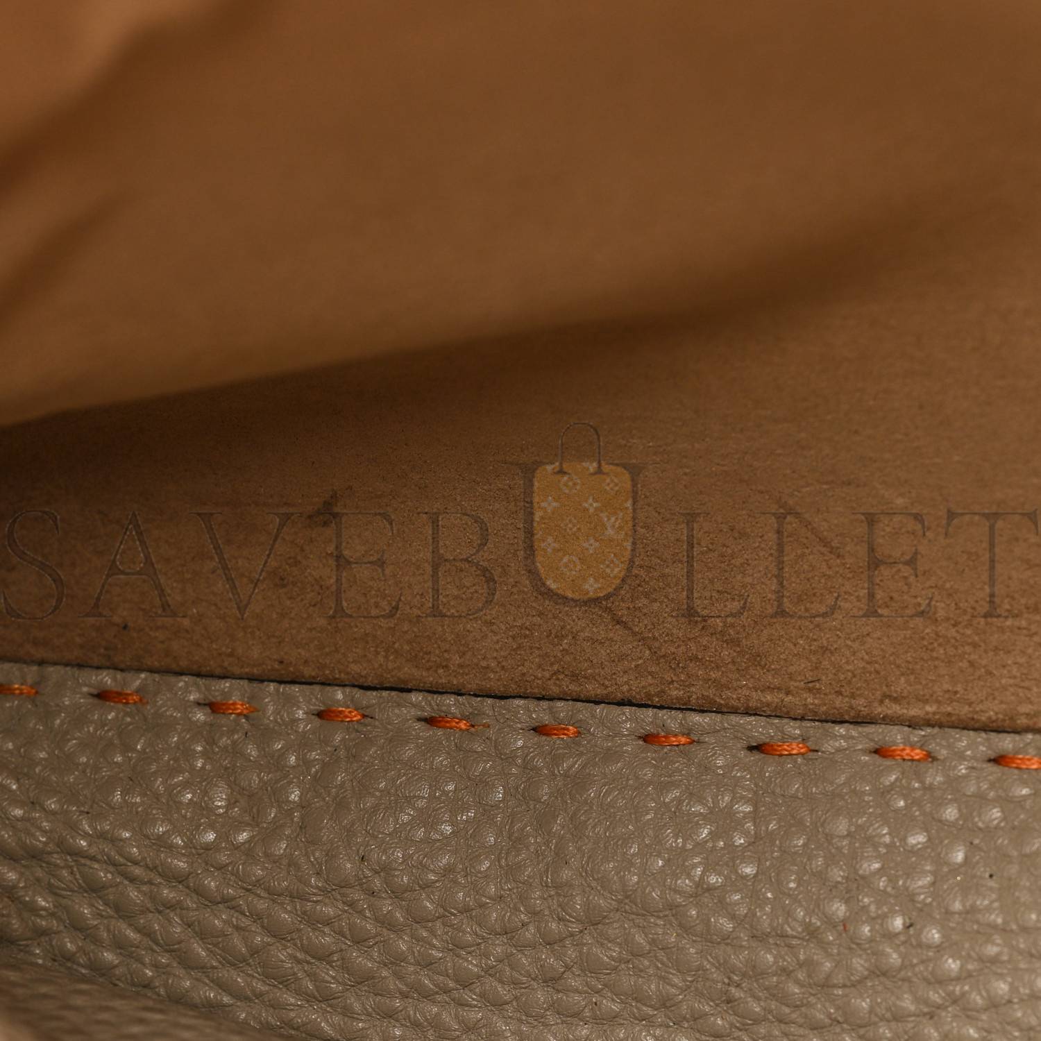 F**di CUOIO ROMANO SELLERIA BI-COLOR MEDIUM PEEKABOO ICONIC SATCHEL ORANGE STONE (34*26*13cm) Master Quality