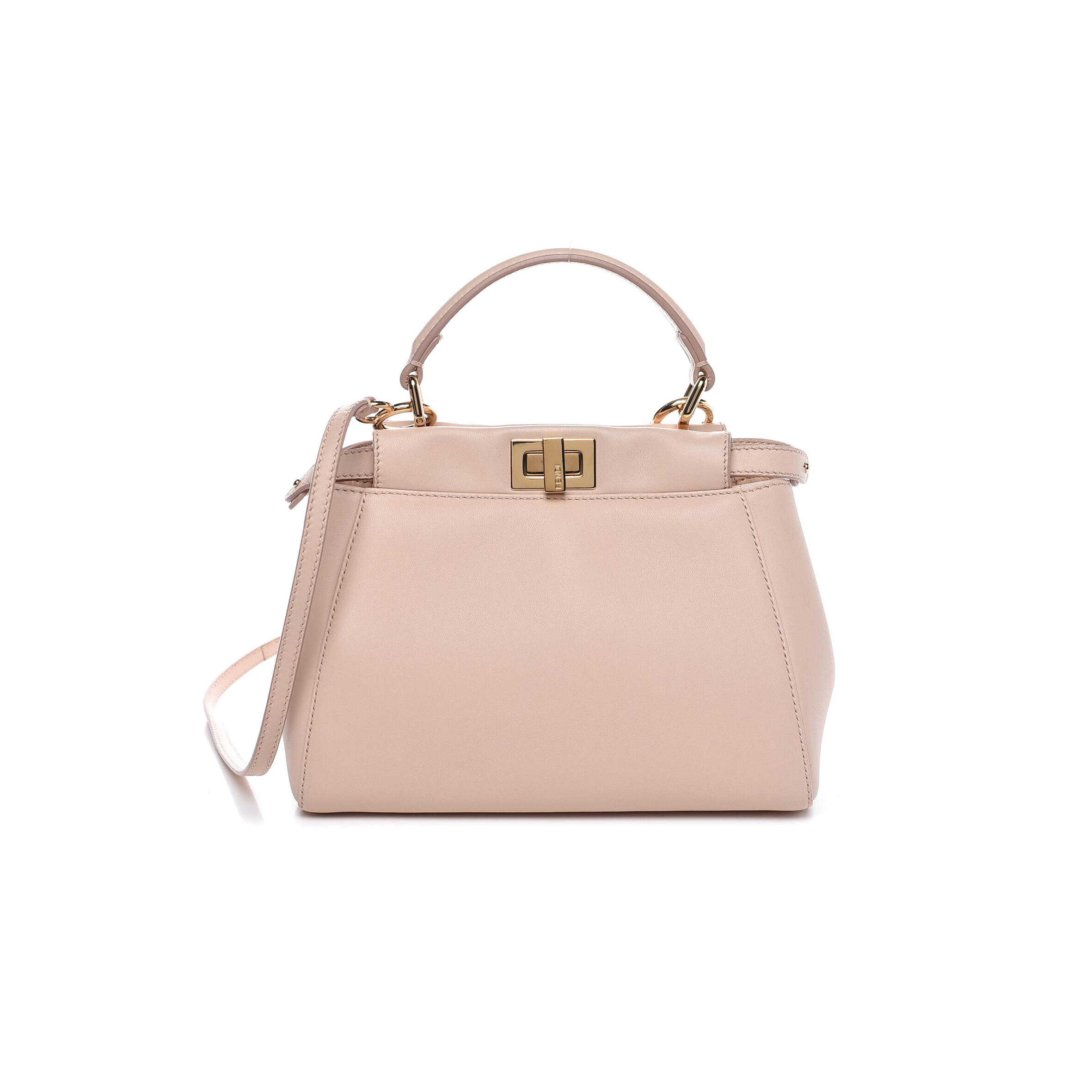 F**di FF NAPPA MINI PEEKABOO ICONIC SATCHEL BLACK (23*18*11cm) Master Quality