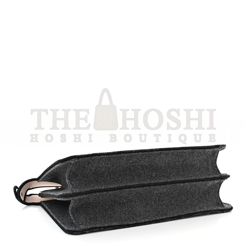 F**di MELANGE FLANNEL SATIN THREADED EDGE MEDIUM PEEKABOO I SEE U EAST WEST SATCHEL GRIGIO BOIS DE ROSE (29*19*11cm) Master Quality