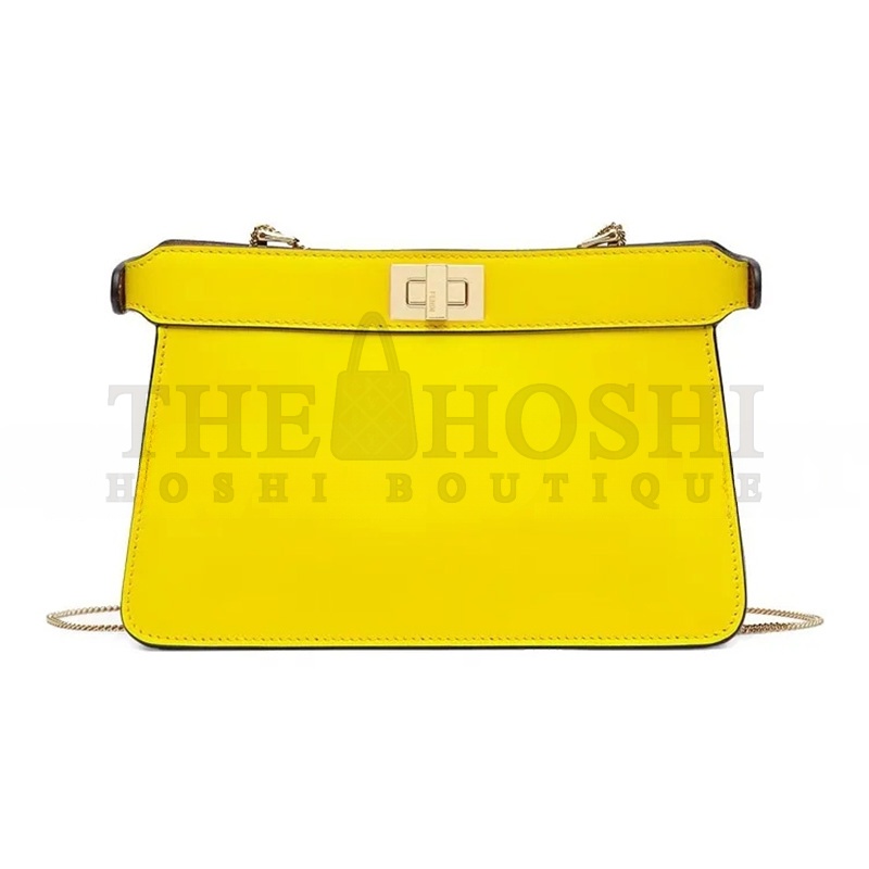 F**di NAPPA SMALL PEEKABOO I SEE U EAST WEST CHAIN SATCHEL LIMONE 8BN322ADYDF1D4I (21*14*10cm) Master Quality